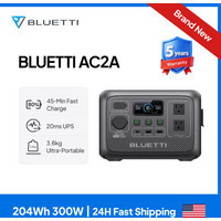 【US PLUG】BLUETTI AC2A Portable Power Station | 300W 204Wh, Recharge from 0-80% in 45 Min., Solar Generator for Outdoor Camping | AliExpress (US)