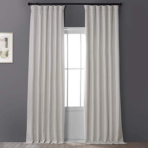 HPD Half Price Drapes BOCH-LN1856-108 Faux Linen Room Darkening Curtain (1 Panel), 50 X 108, Birc... | Amazon (US)