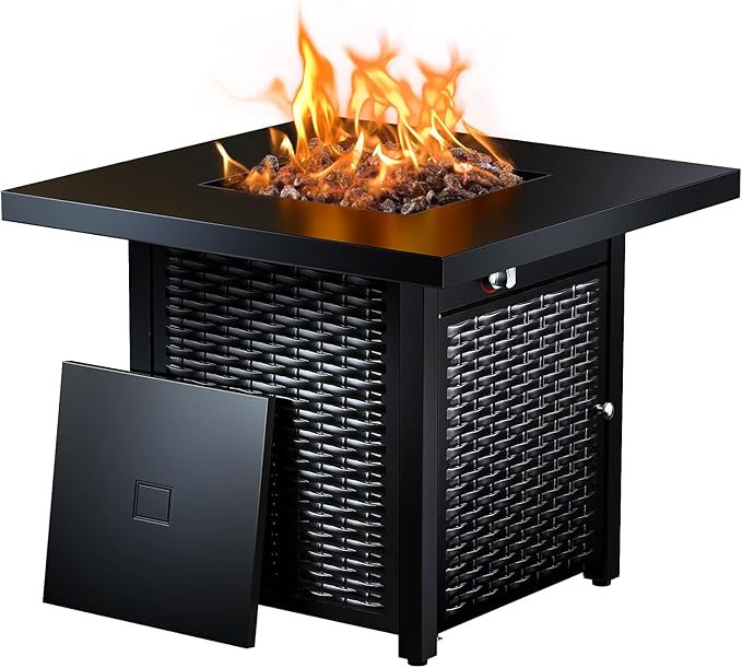 Ciays 28 Inch Propane Fire Pit CSA-Listed Outdoor Fire Pit Table, 50,000 BTU Steel Gas Fire Pits ... | Amazon (US)