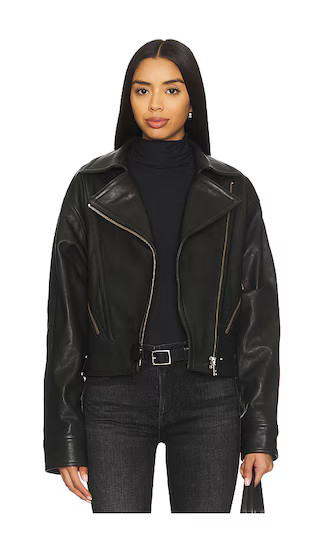 Julie Jacket in Black Leather | Revolve Clothing (Global)
