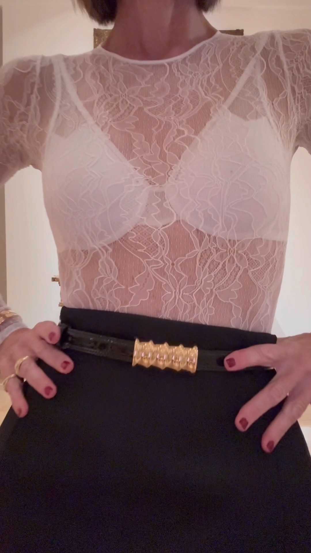 This is one of my favorite designer belts I have in my closet in both black and white. 
It seemlessly blends a modern  elegance making it a standout accessory for any wardrobe. It’s patent calfskin leather is sleek and is adorn with an artistically shape gold plated brass buckle. It’s a belt that just won’t quit looking fab. I wear a small but have bought a med and added extra belt loops for the perfect fit. Also posted is a less extensive great option! 



#LTKHoliday #LTKStyleTip #LTKVideo