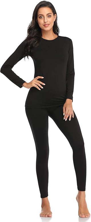 WEERTI Thermal Underwear for Women Long Johns Women with Fleece Lined, Base Layer Women Cold Weather | Amazon (US)