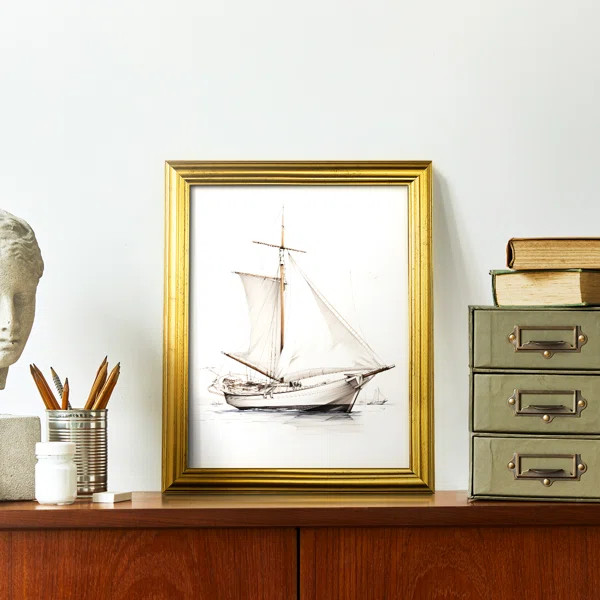 Vintage Nautical Print XXXIII -Framed Print | Wayfair North America