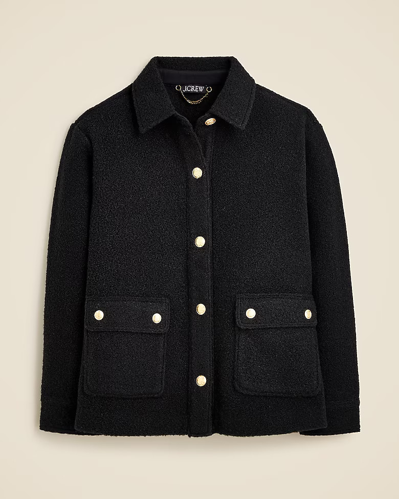 Bouclé shirt-jacket | J. Crew US