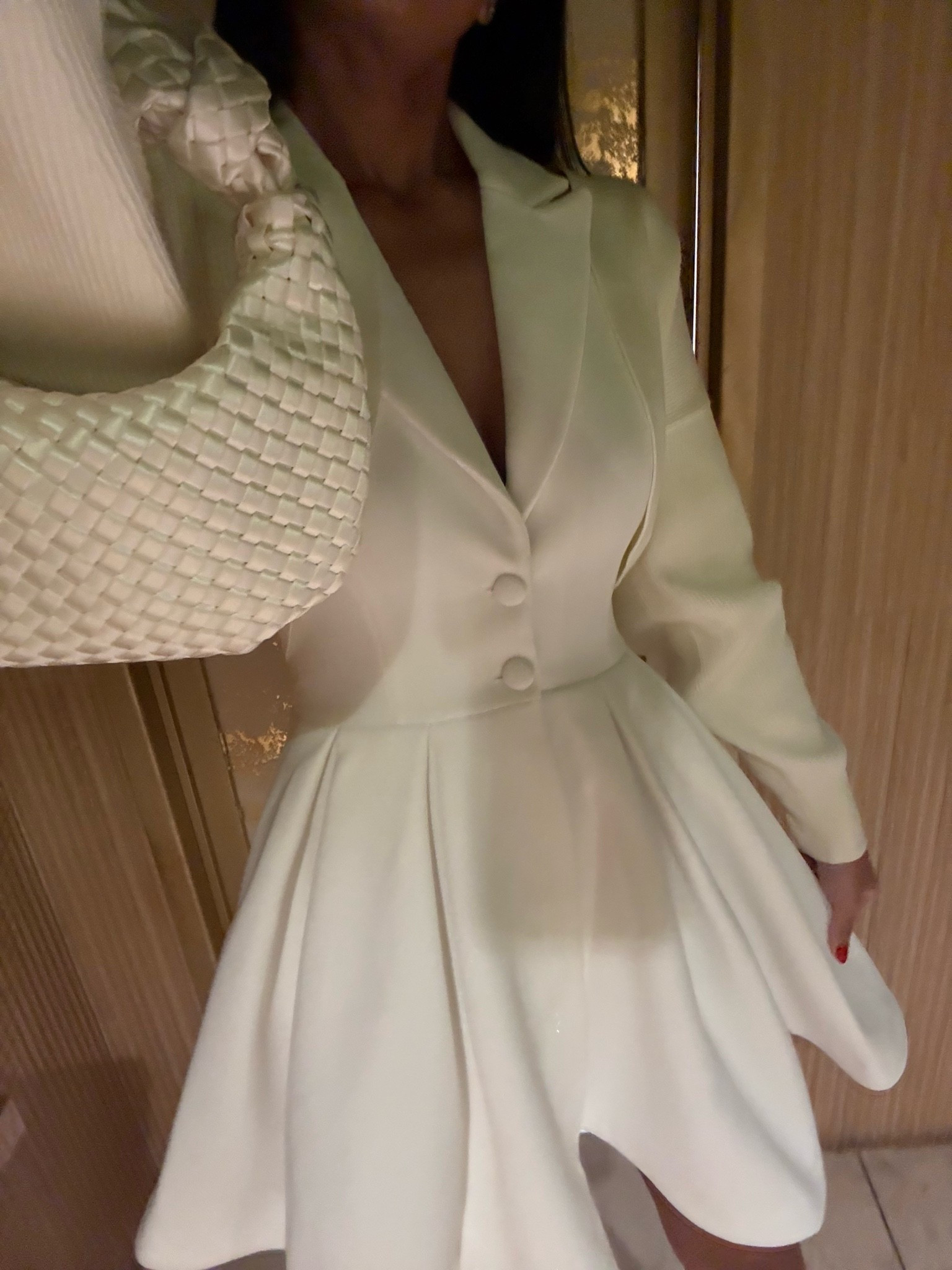 love this kyla dress from one l london ! 🤍 

spring outfits, miss zule mules, christian louboutin, melie bianco, Brigitte, satin purse.

#LTKootd #LTKPetite