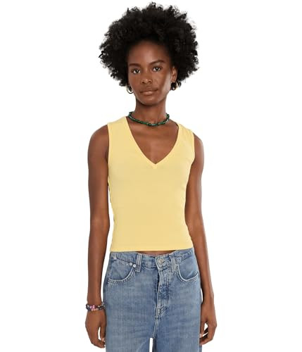 Free People, Womens, Neria Tank, Golden Finch, Small | Amazon (US)