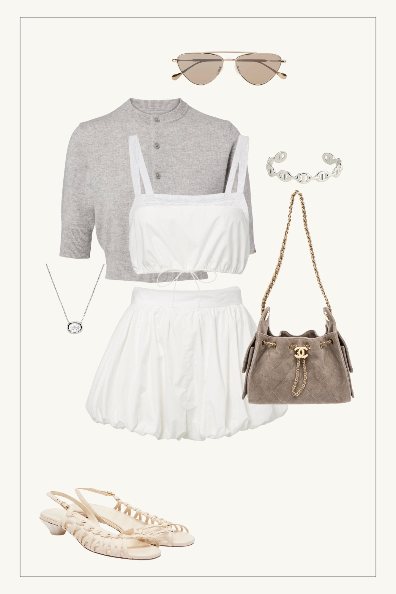 Spring layers, spring cashmere cardigan, bubble shorts, silver bracelet, Chanel 25, Chloe sandals, spring outfit 

#LTKootd #LTKdayinmylife #LTKSaleAlert