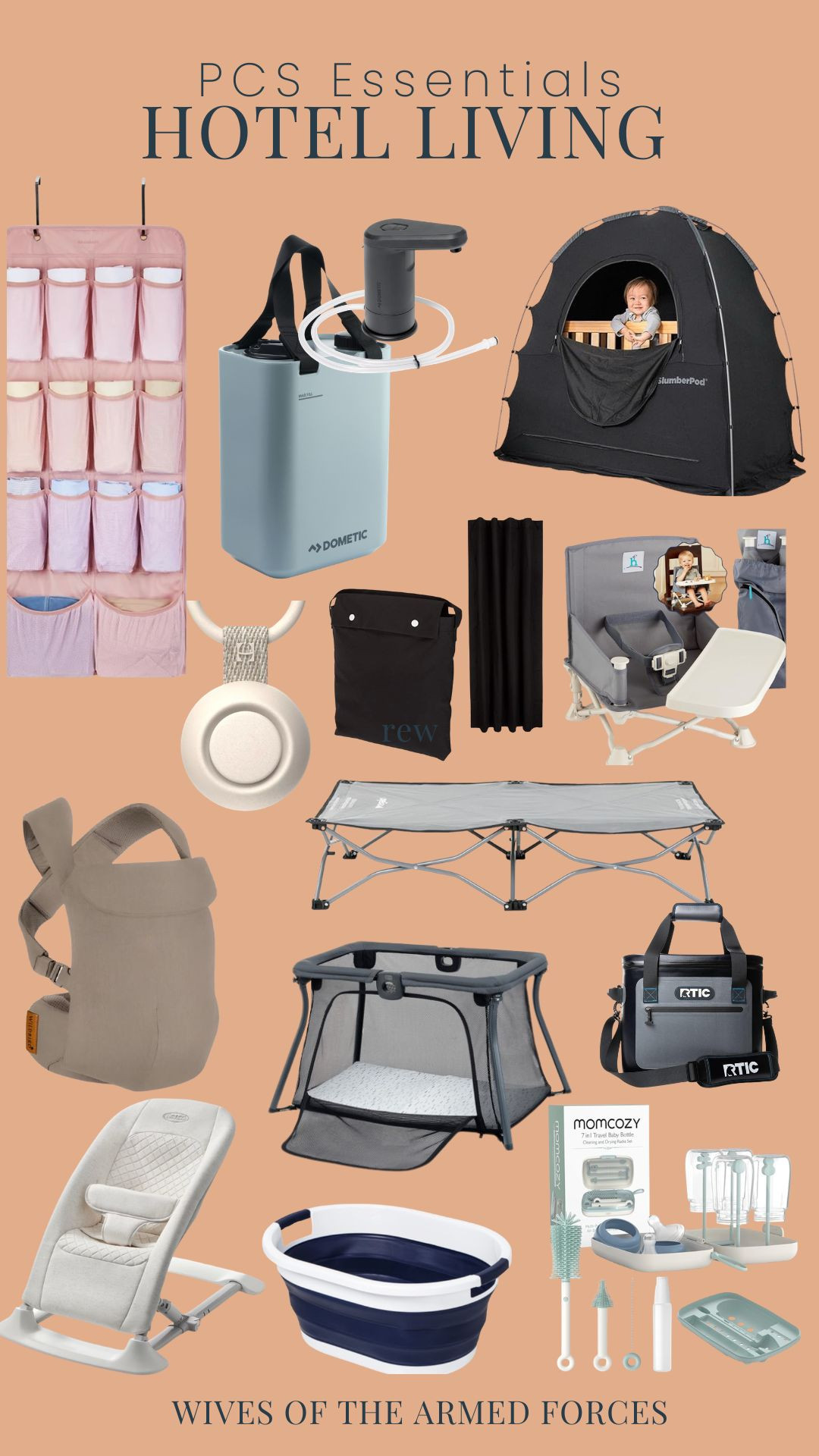 PCSing can be tough on a family. Whether you are moving across the country or across the world, you may be stuck living in a hotel for longer than you want. Here are some of our go-to items for living in limbo! 

 