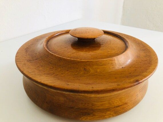 Fine Wooden Bowl With Lid  Handmade Bowl I Sixties True - Etsy | Etsy (US)