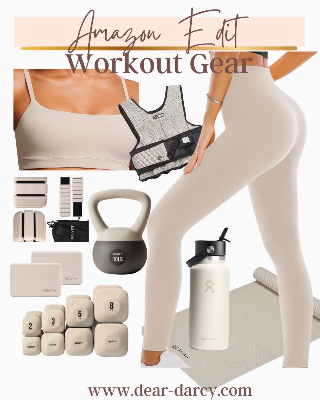Work out edit
Makes for great gifts 
For the workout girl
Sports bra
Leggings that are buttery soft 

Kettle ball 
Ankle weights 
Weighted vest 
Water bottle 
2-5-8-10 weights 
Yoga mat




#LTKGiftGuide #LTKFindsUnder50 #LTKActive