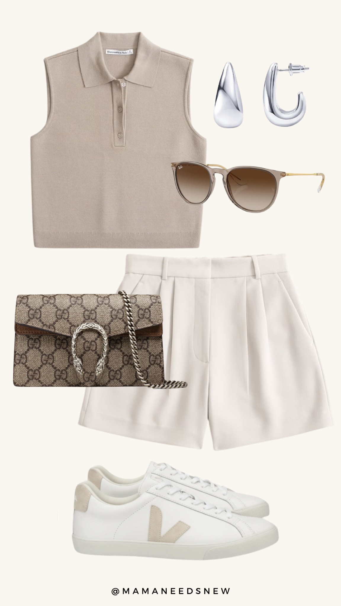 Summer outfit with sleeveless knit polo & tailored shorts 🤍

#LTKFindsUnder100 #LTKxAF #LTKSaleAlert