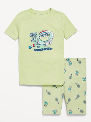 Printed Snug-Fit Pajama Set for Boys | Old Navy (US)