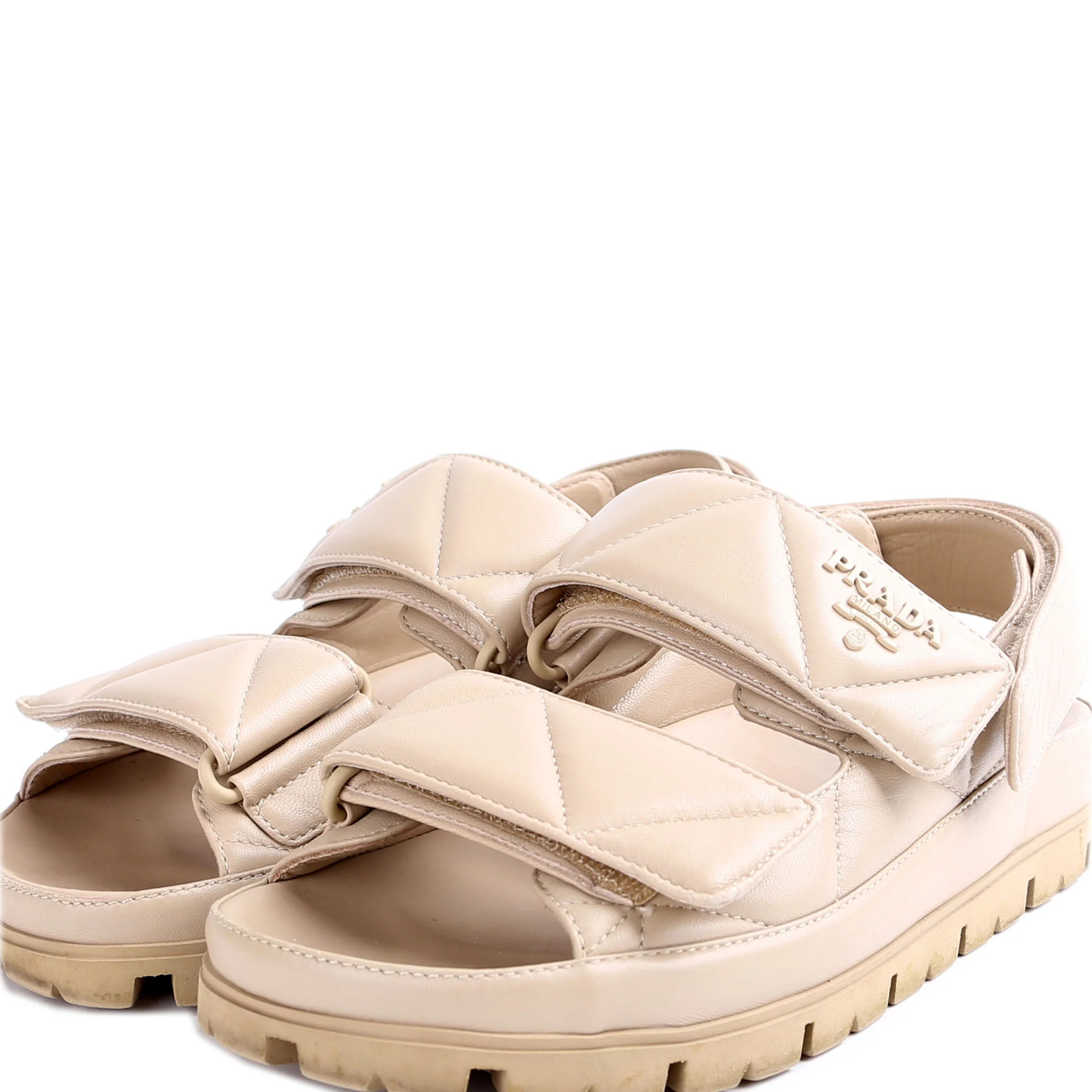 Padded Nappa leather Sandals Size 36 | Keeks Designer Handbags