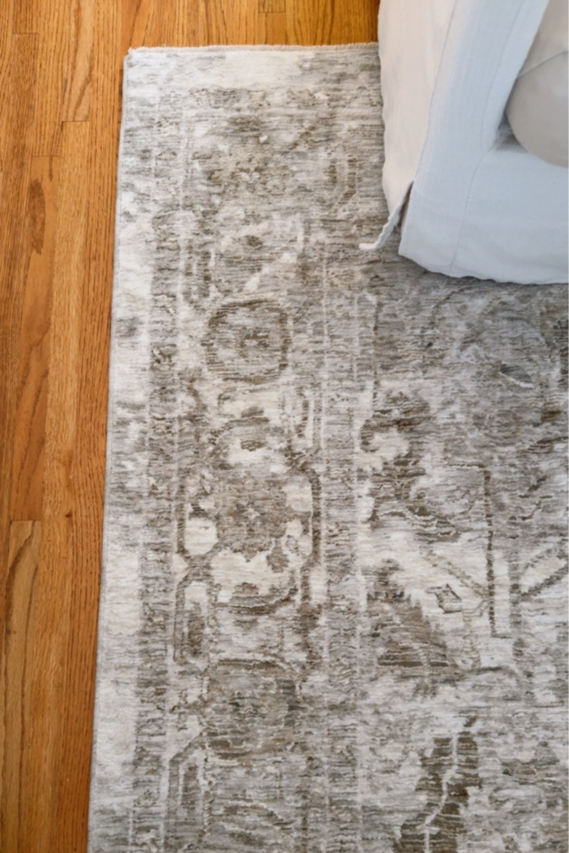 My new living room rug is here and it’s even more beautiful in person!!!!

I have a long narrow living room and with the furniture arrangement wanted  something a little larger than the standard 8x10. 

This is the 9’6” x13’ 
It has a beautiful , vintage inspired pattern and neutral tones of ivory, grays and taupes 

And it is so soft underfoot!!! 

#LTKHome #LTKSaleAlert #LTKStyleTip