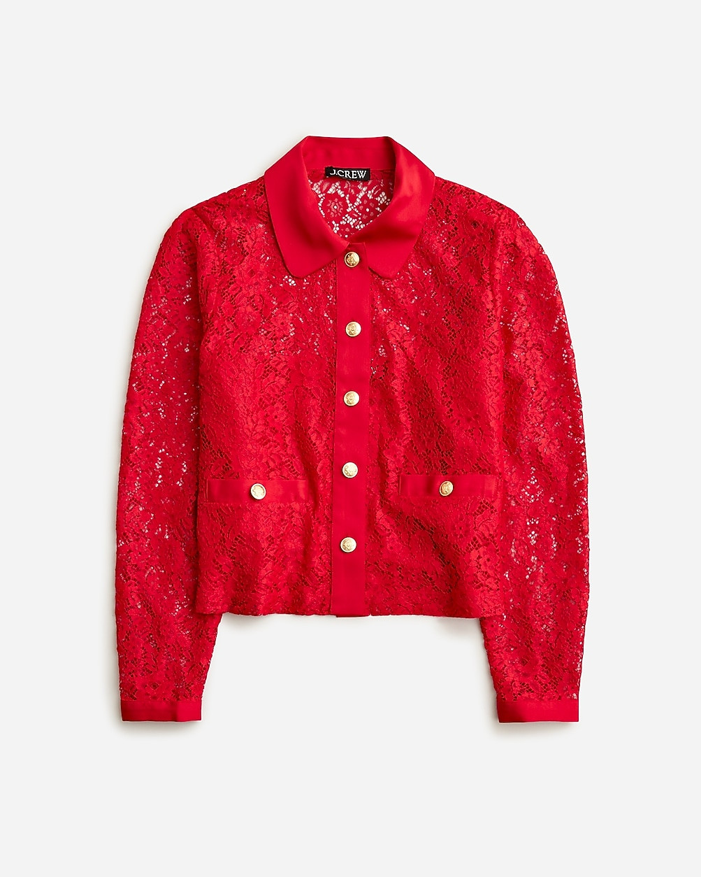 Lady shirt-jacket in lace | J. Crew US