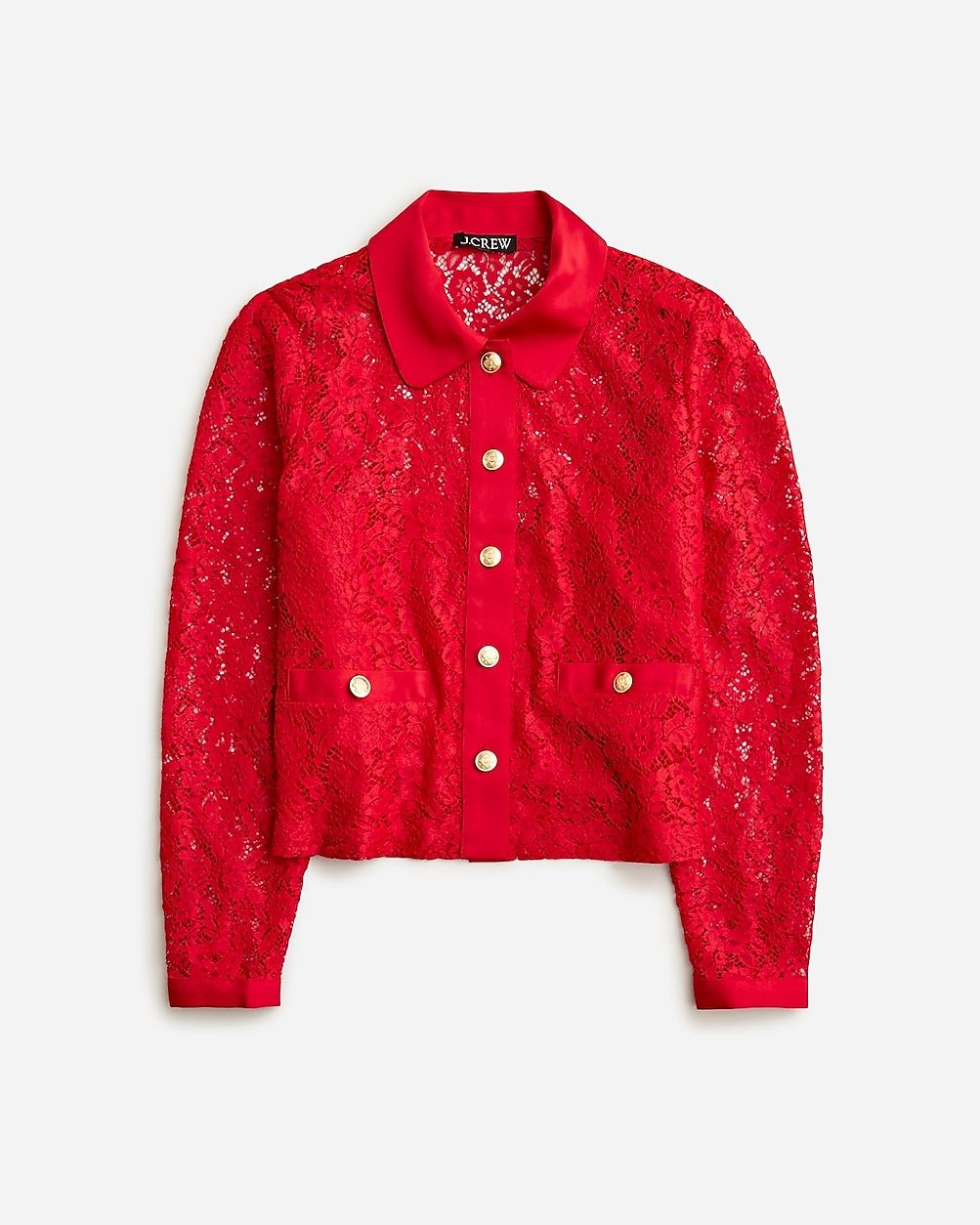 Lady shirt-jacket in lace | J.Crew US