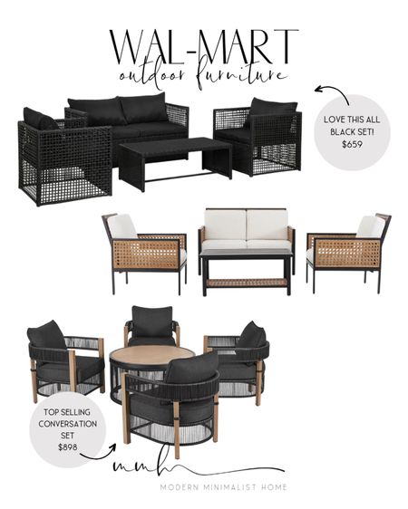 Outdoor patio furniture sets from wal-mart. I am loving the all black set! If you have a White House like ours it creates a nice pop! I also have my eye on this 5 piece conversation set for our cover deck! I love that it’s not a dining set but could be used as one.

Outdoor furniture, outdoor pillows, outdoor rug, outdoor, outdoor planters, outdoor patio furniture, outdoor dining, outdoor dining table, outdoor dining set, modern outdoor rug, wayfair patio, affordable outdoor rugs, patio chairs, outdoor chairs, decorative outdoor pillows, outdoor patio, outdoor patio decor, outdoor patio set, outdoor patio rug, outdoor deck, outdoor decor, outdoor furniture, patio furniture set, patio furniture set, patio furniture, outdoor furniture set, Home, home decor, home decor on a budget, home decor outdoor patio, modern home, modern home decor, modern organic, Amazon, wayfair, wayfair sale, target, target home, target finds, affordable home decor, cheap home decor, sales, 

#LTKSeasonal #LTKhome