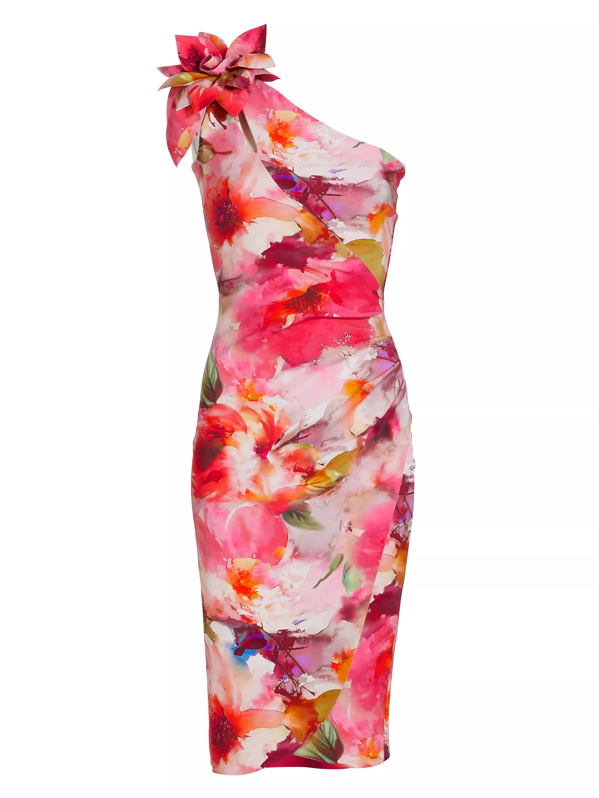 Gosia One-Shoulder Floral Cocktail Dress | Saks Fifth Avenue