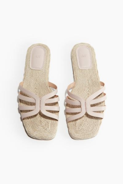 Espadrille Sandals - No heel - Light beige - Ladies | H&M US | H&M (US + CA)