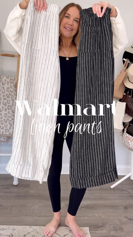 The pants you’ll be reaching for all spring and summer☀️Soft, lightweight and endlessly versatile! And they don’t get wrinkly👏🏼 SIZE DOWN! I’m in a small and they are roomy.

Walmart new arrivals, Walmart outfit, Walmart haul, spring outfit idea, beach outfit, swim cover, pool outfit, vacation outfit, pull on pants, linen pants, casual summer outfit, business casual outfit, affordable fashion, inclusive sizing, over 40 fashion

#LTKVideo #LTKstyletip #LTKover40