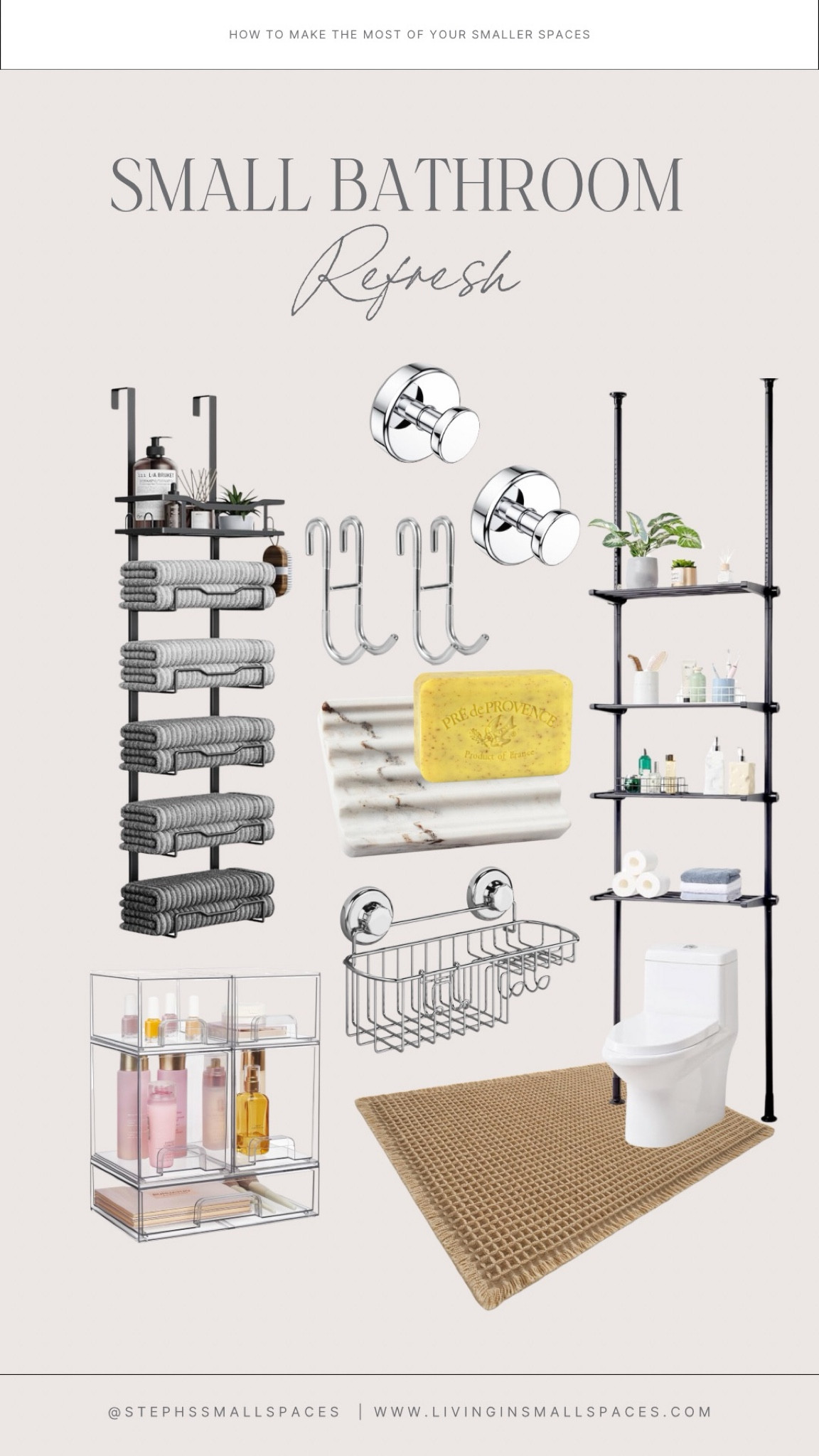 Small bathroom refresh, small bathroom storage and towel storage, small, Amazon bathroom organization, bathroom decor

#LTKHome #LTKSaleAlert #LTKFindsUnder50