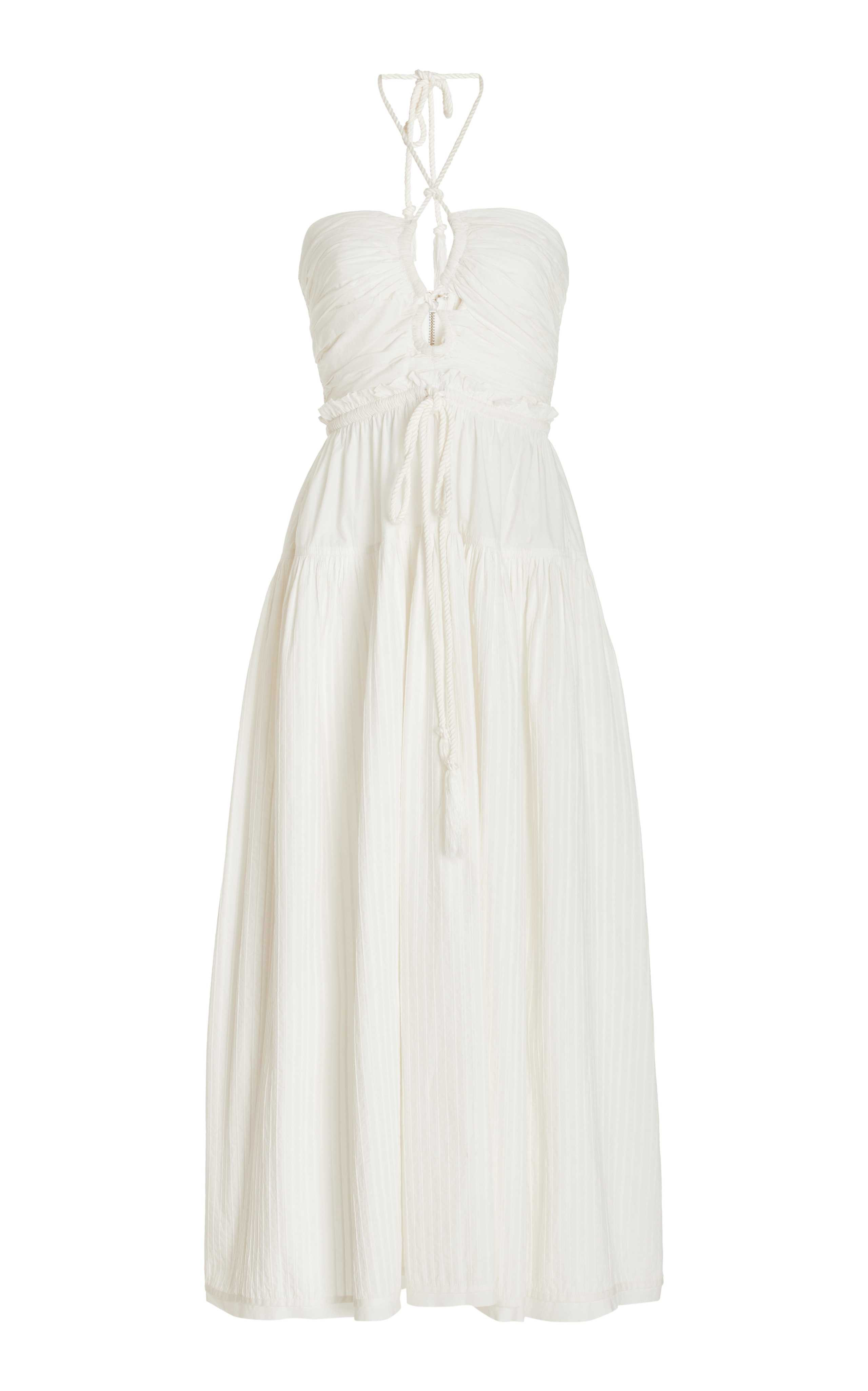 Emmaline Cotton Midi Halter Dress | Moda Operandi (Global)