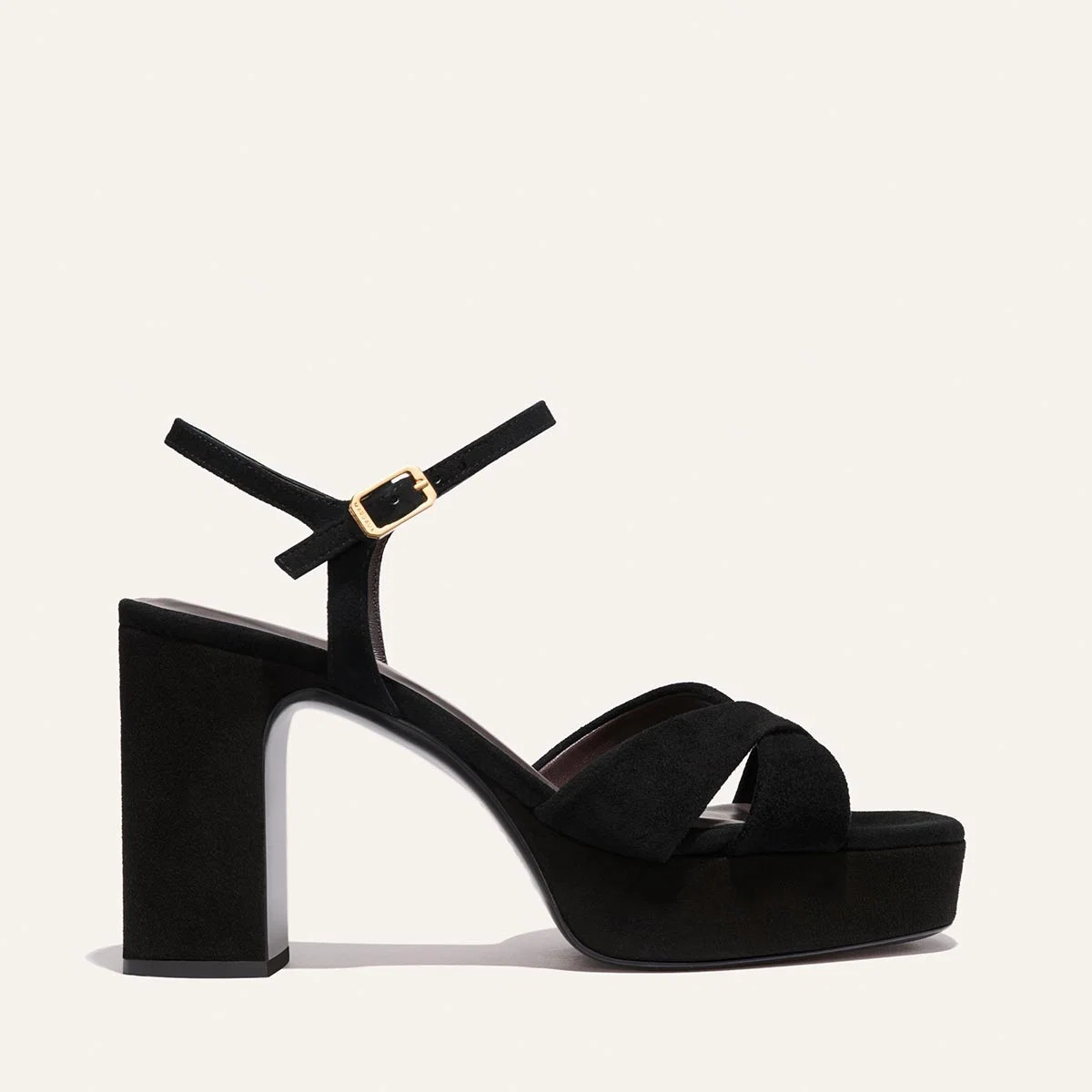 The Paloma Platform - Black Suede | Margaux