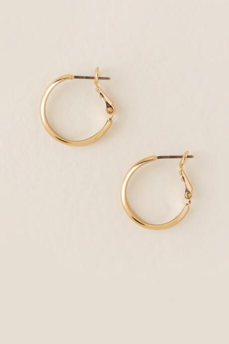 Eda Small Gold Hoops - Gold | Francesca’s Collections