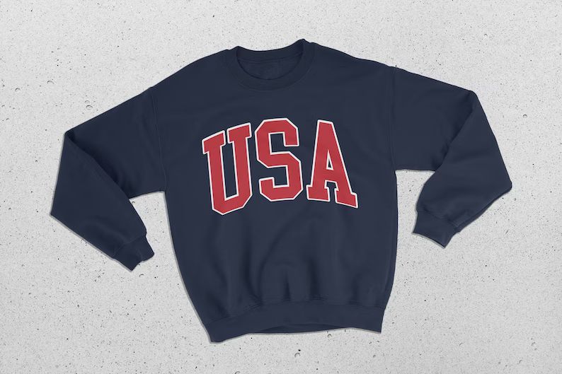 USA College Classic Crewneck Sweatshirt the Heritage | Etsy | Etsy (US)