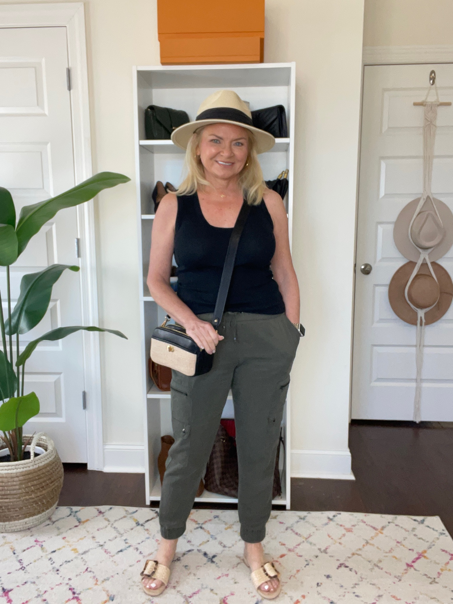 Wearing Medium tank, Small joggers
Joggers outfit
Cargo pants 
Vacation outfits
Petite style
Petite outfits
Crossbody bag

#LTKFind #LTKSeasonal #LTKstyletip