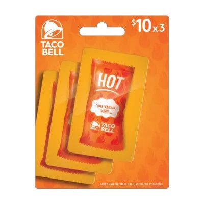Taco Bell $30 Value Gift Cards - 3 x $10 | Sam's Club