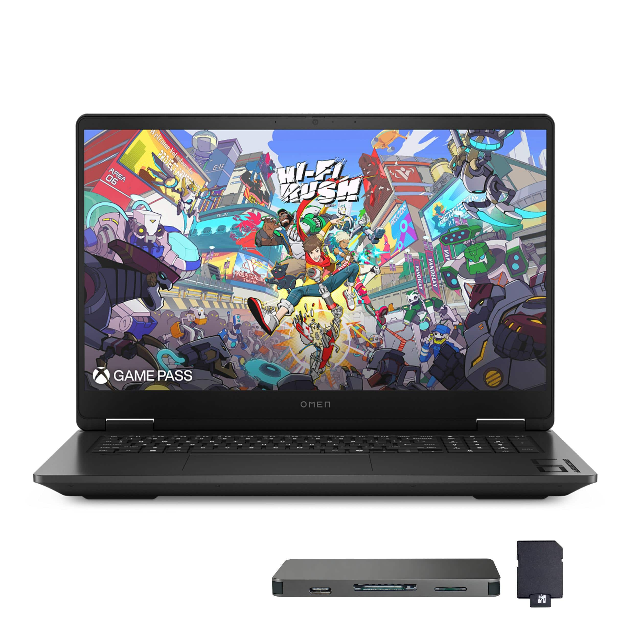 HP - Upgraded - OMEN 17.3" QHD Gaming Laptop,Ryzen AI 7 350,32GB RAM,1TB SSD+1TB Dock Set,GeForce RTX 5070,Backlit,Win 11 Pro - Black | Best Buy U.S.