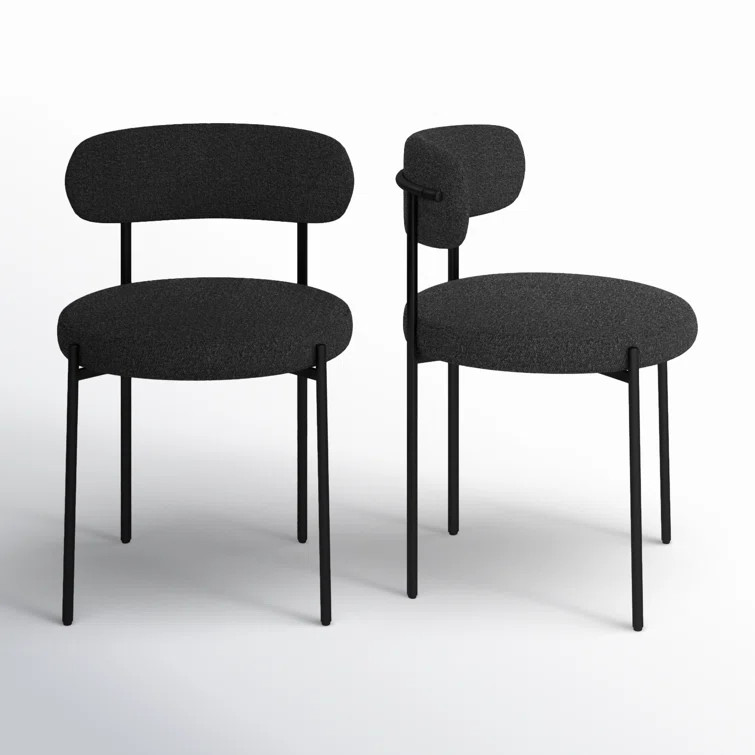 Sherwood Solid Back Boucle Side Chair (Set of 2) | Wayfair North America