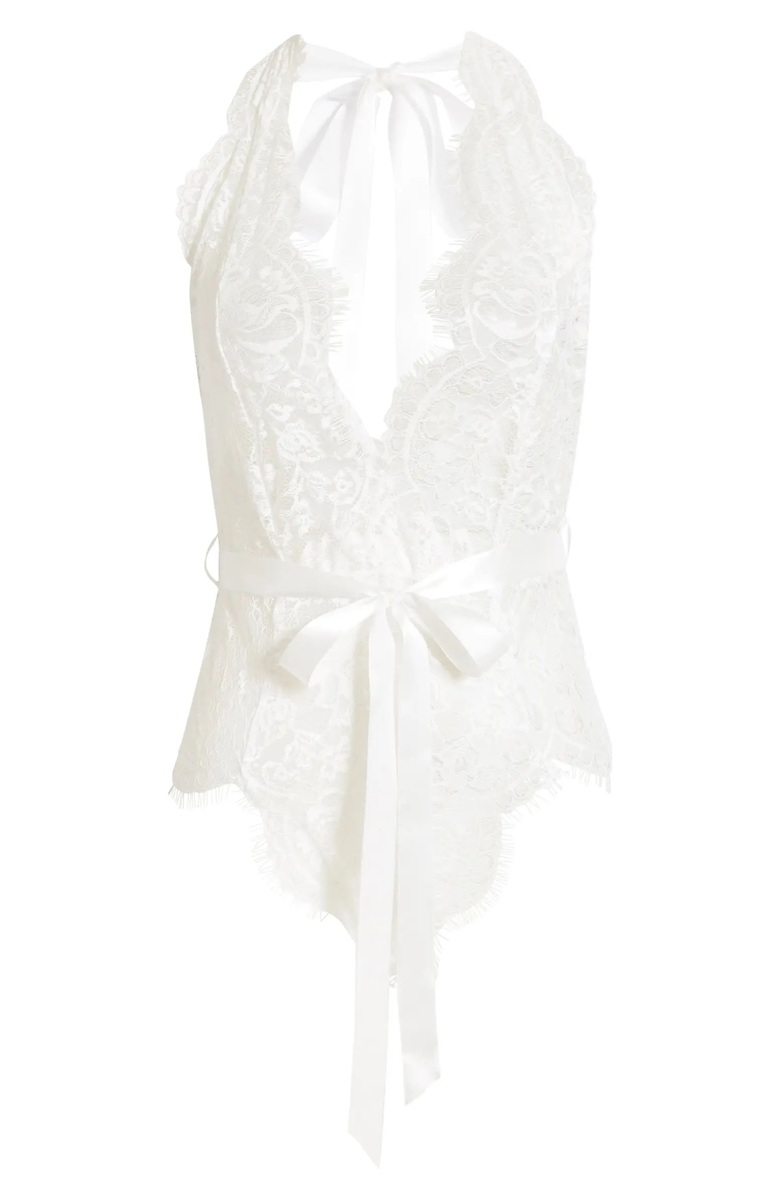 Naomi Plunge Neck Lace Bodysuit | Nordstrom