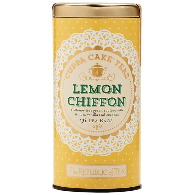The Republic of Tea Lemon Chiffon Cuppa Cake Tea, 36 Tea Bags, Decadent Herbal Green Rooibos Tea | Amazon (US)