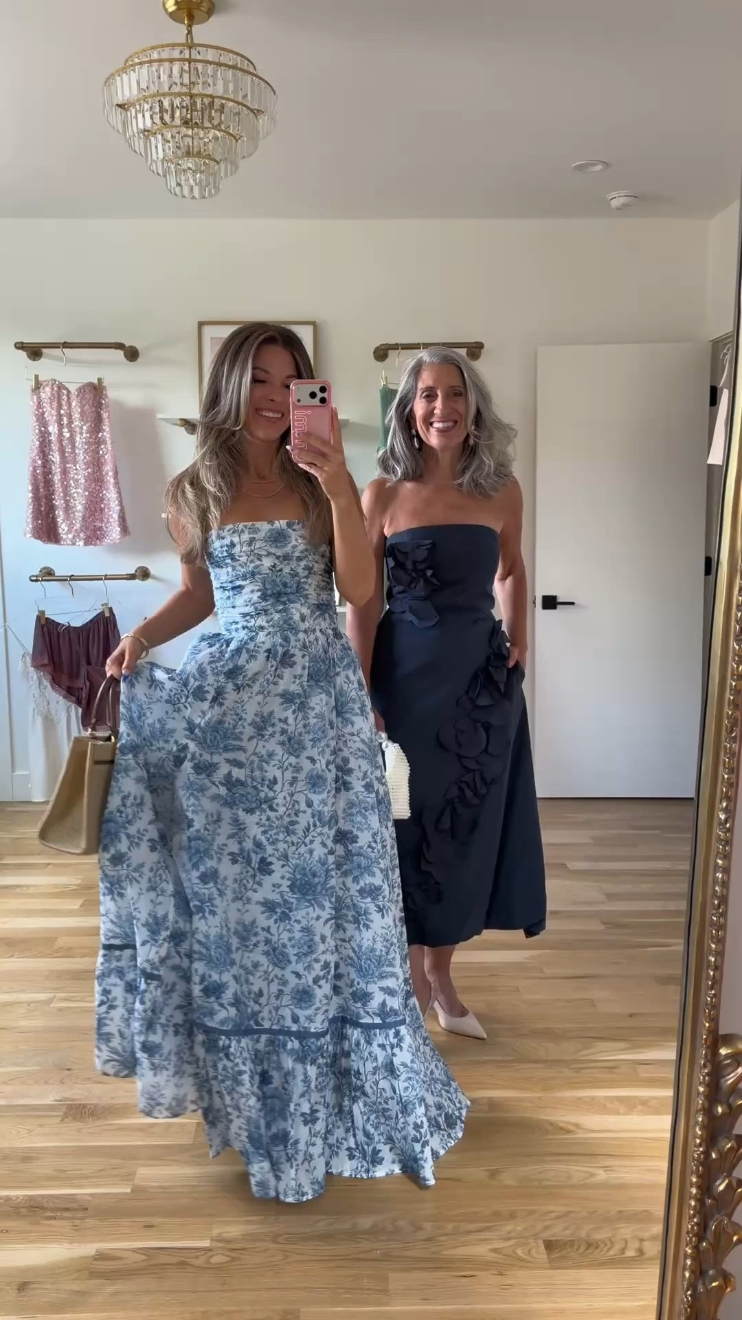 Mom and me wedding guest and formal summer event dresses 💐

Wearing my usual small/2! Sized down in the strapless pink mini dress!

Mom typically wears a medium/6! She sized down to a small/4 in all dresses except for the navy Zaria dress, the pink tiered pleated dress, and the black & pink floral dress!

Wedding guest
Formal event
Black tie
Metallic
Sequin 
Floral dress
Satin 
Tulle
Special occasion
Summer event

#LTKootd #LTKSeasonal #LTKWedding