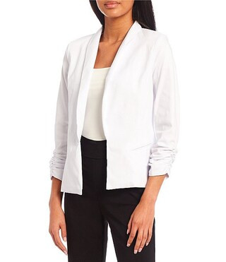 Ruched Sleeve Suiting Blazer | Dillards