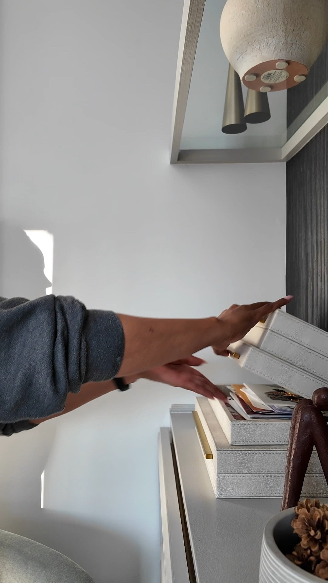 I love keeping meaningful things in one place.

Storing birthday cards from loved ones in a decorative box and using the smaller one for a remote.

Functional and sentimental can live together.

#LTKHome