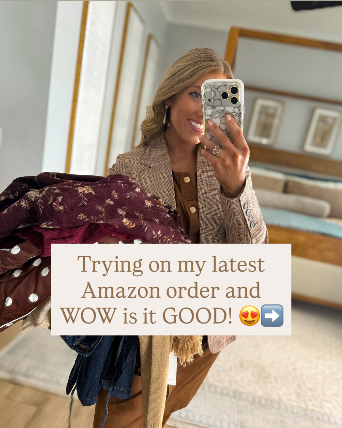Amazon fashion new arrivals are SO GOOD right now! 😍🤎 I tried on my latest Amazon order and found so many cute fall outfits I can’t wait to wear! From cozy sweaters and sweater dresses to corduroy, florals, polka dots, denim and the cutest matching sets—these pieces have all the rich colors and textures I love for fall. 🍂✨

I’m especially loving the chocolate brown, burgundy and camel tones, plus all the fun details like fringe, scallops, florals and statement buttons! 🤎 The dresses are so easy to style with boots, and there are plenty of pieces that can be mixed and matched for casual fall outfits, workwear and everything in between.

Which Amazon fall fashion find is your favorite?! 😍

#AmazonFashion #AmazonFinds #AmazonFashionFinds #AmazonFallFashion #AmazonNewArrivals #FallFashion #FallOutfits #FallOutfitIdeas #AffordableFashion #AffordableStyle #WomensFashion #FallStyle #SweaterWeather #SweaterDress #Corduroy #FallDresses #FallWardrobe #AmazonStyle

#LTKootd #LTKPetite