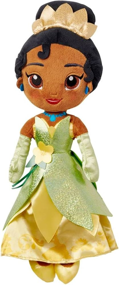Disney Store Official Princess Plush Doll, Tiana, Medium 14 Inches, Soft Plushy with Embroidered ... | Amazon (US)