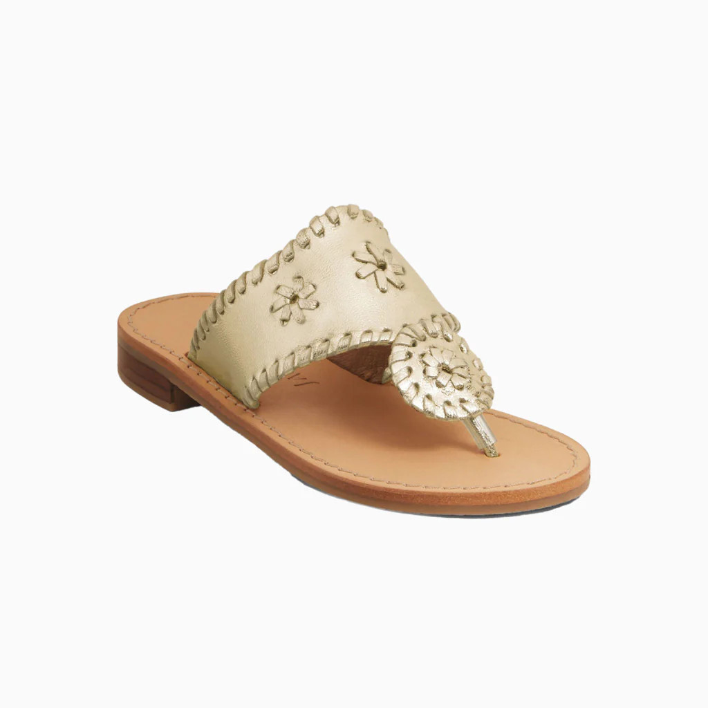 Girls Jacks Flat Sandal - Platinum | Jack Rogers