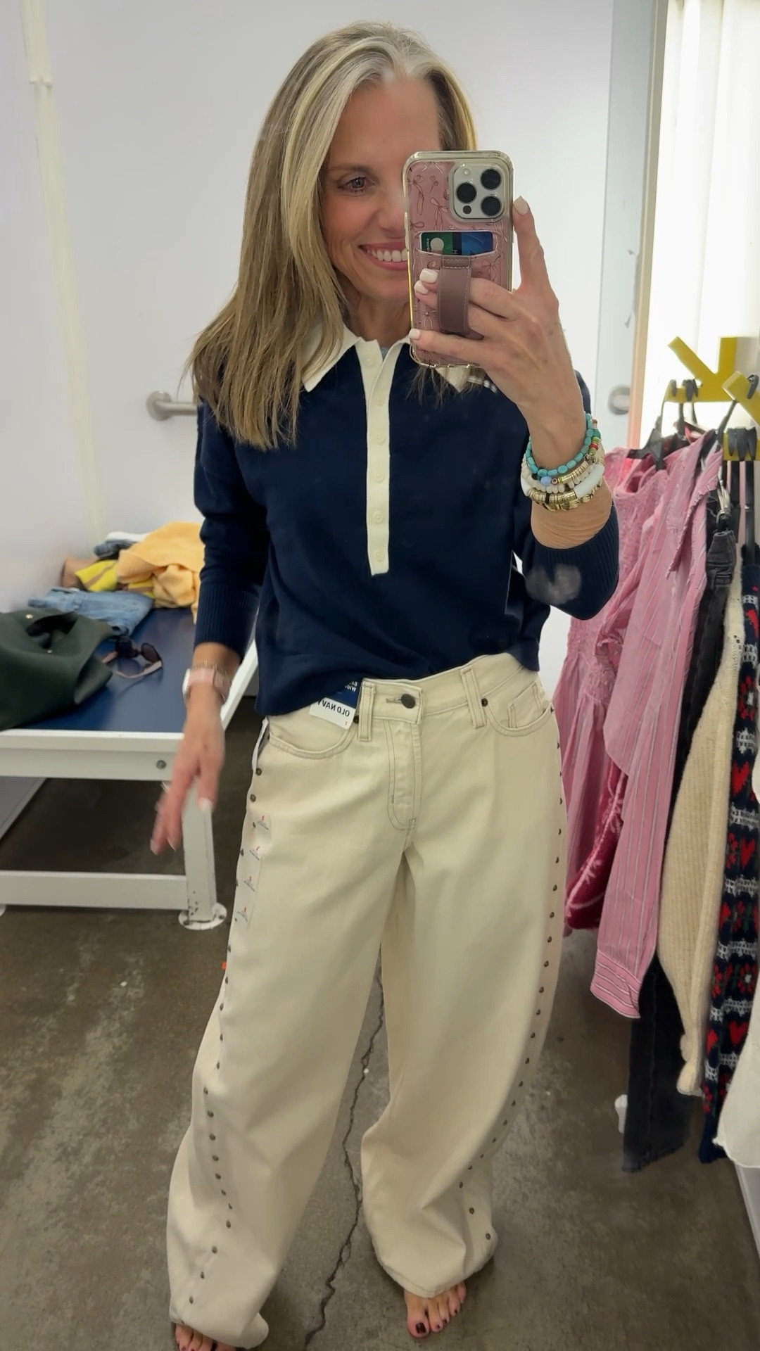 Have you noticed the rivets on the side of jeans are everywhere. I’m here for it. These run big. I’m in a 2 and needed to go down. Sweater is XS 

#LTKFindsUnder50 #LTKSaleAlert #LTKOver40