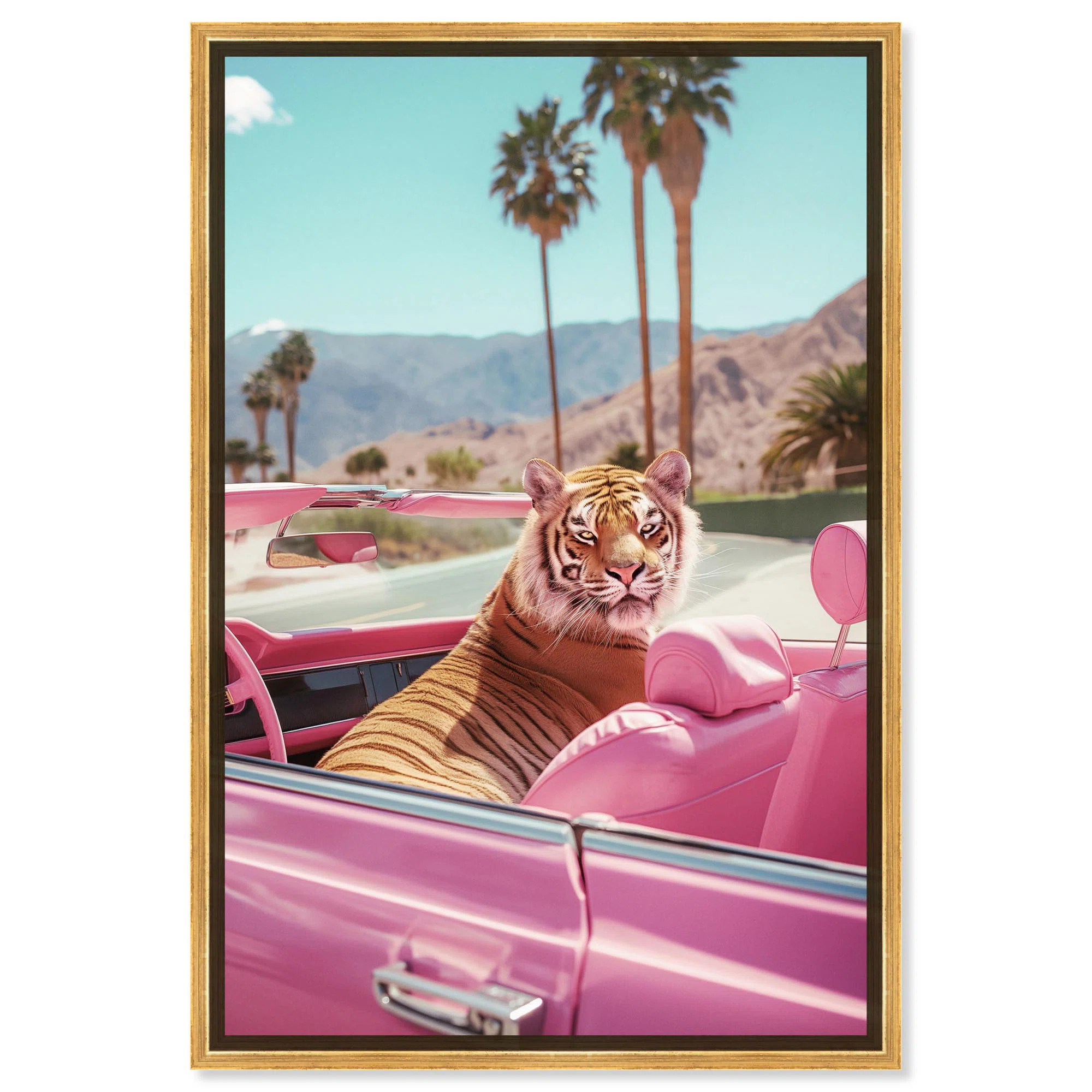 Rosy Tiger's Ride II Canvas Pink Pop Wall Art by Art Remedy | Wayfair North America