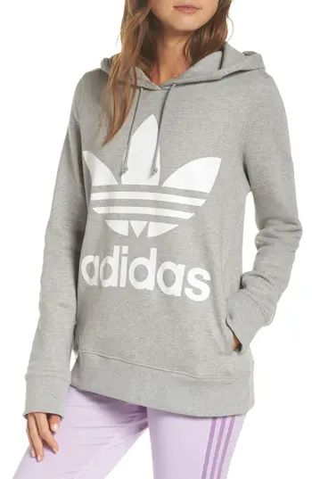 Women's Adidas Originals Trefoil Hoodie, Size X-Small - Grey | Nordstrom