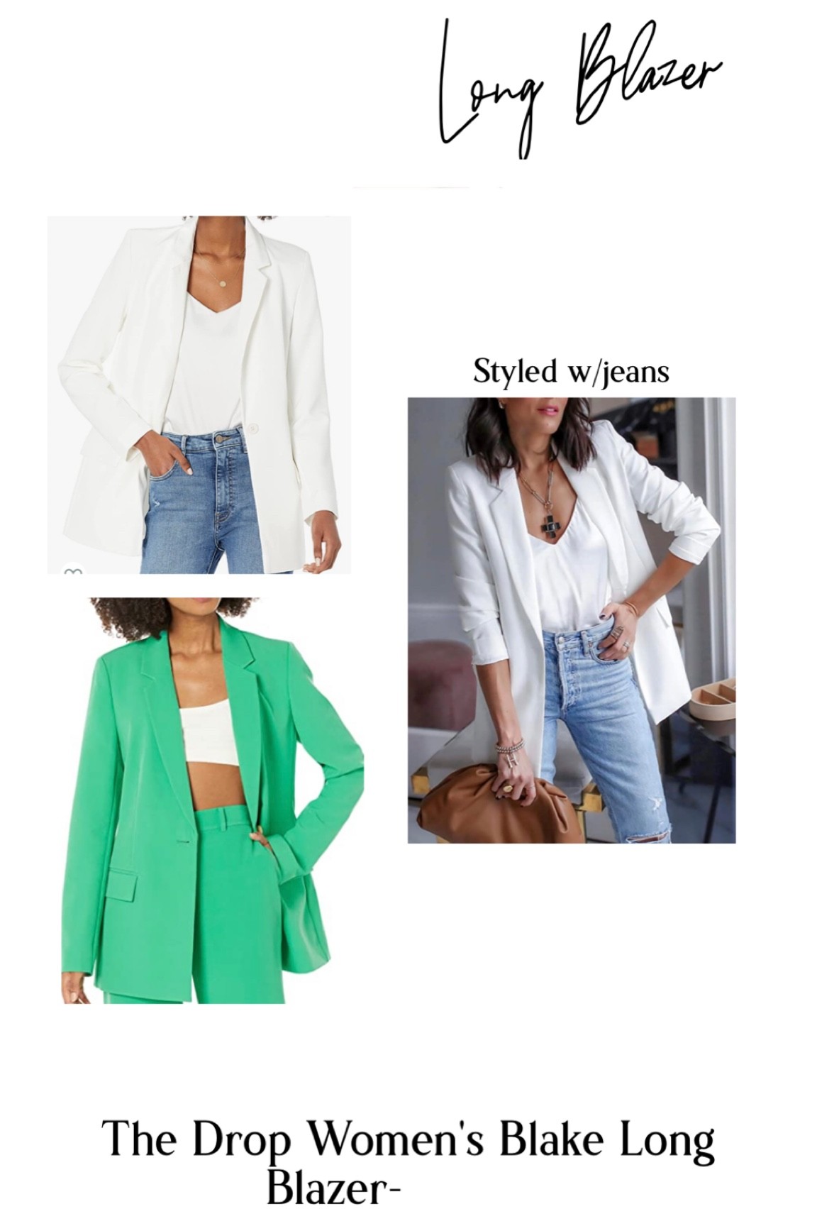 The Drop Women's Blake Long Blazer

#LTKunder100 #LTKstyletip #LTKworkwear