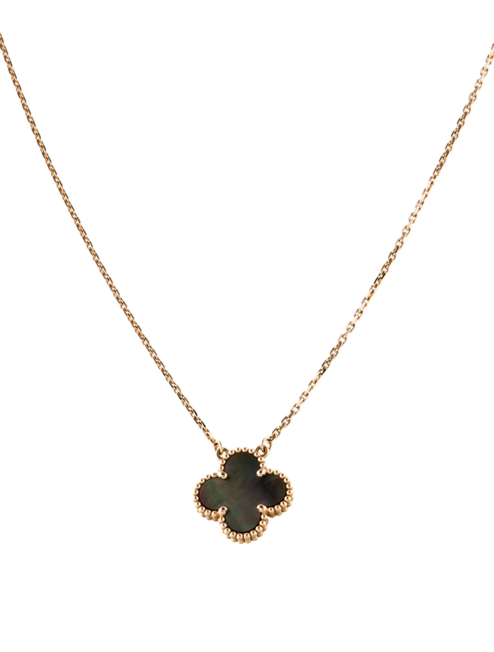 Mother of Pearl Vintage Alhambra Pendant Necklace | The RealReal