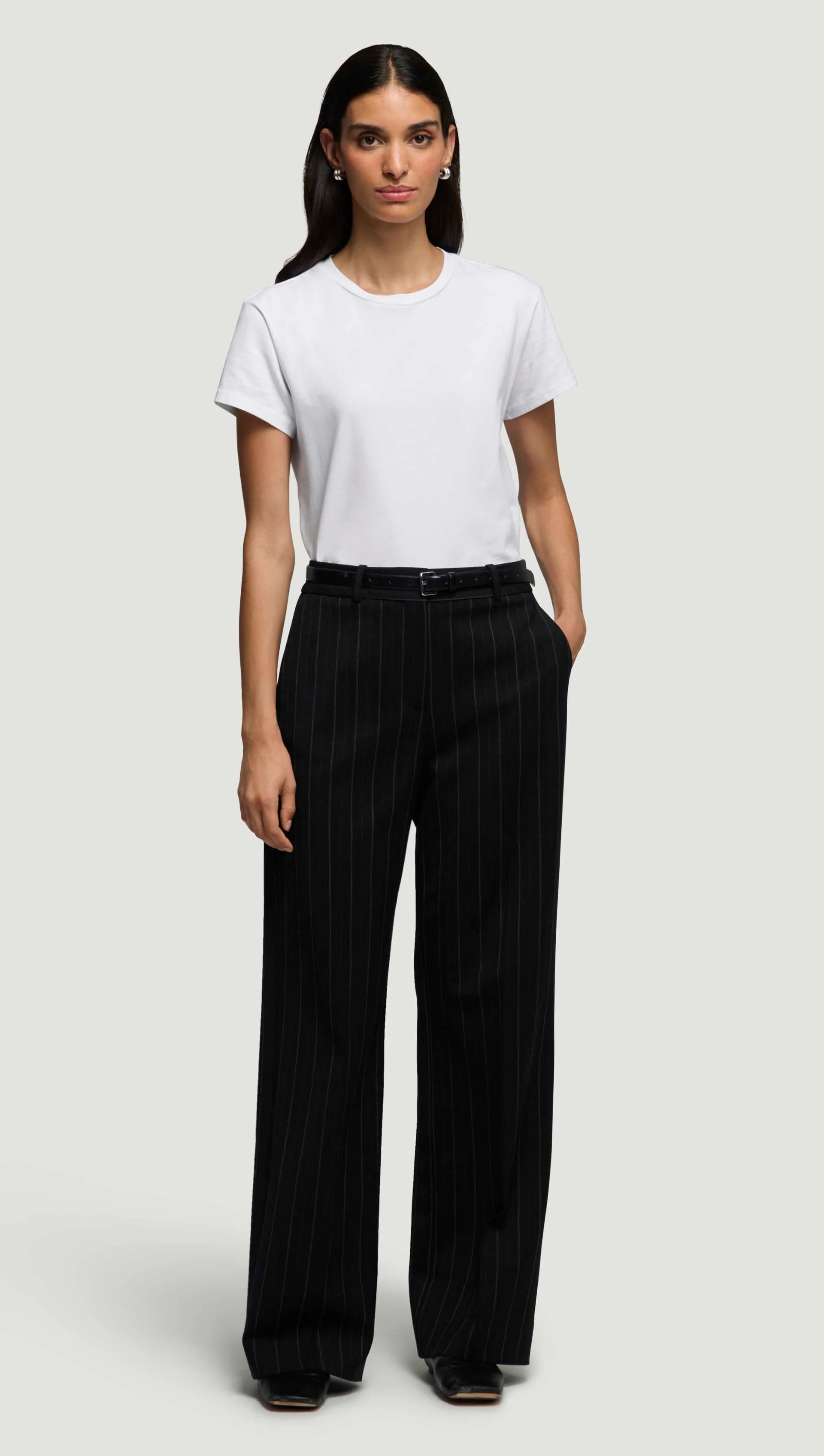 Soho Trouser in Stretch Wool | Women's Pants | Argent | Argent