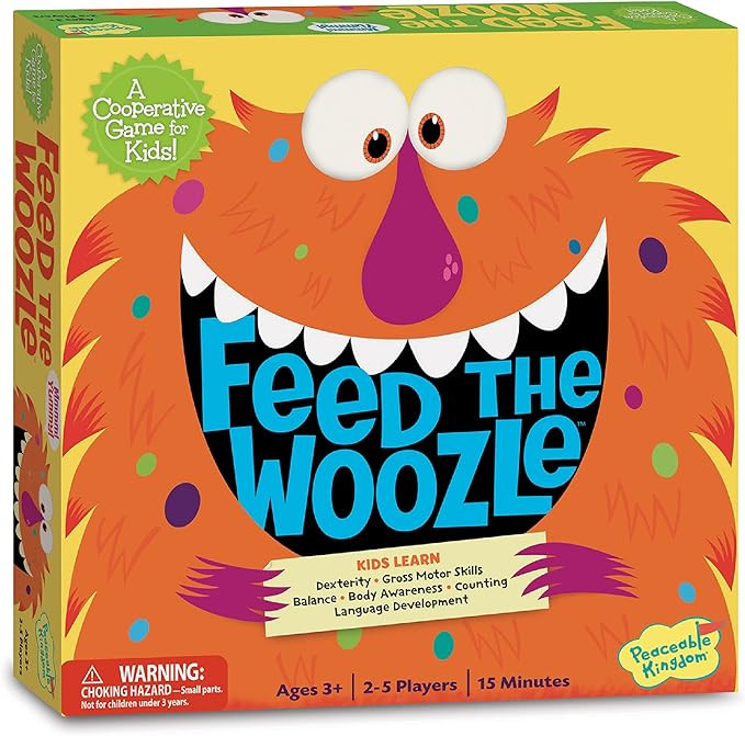 Peaceable Kingdom Feed The Woozle Cooperative Game for 2 to 5 Kids Ages 3+ - Learn Social Skills ... | Amazon (US)
