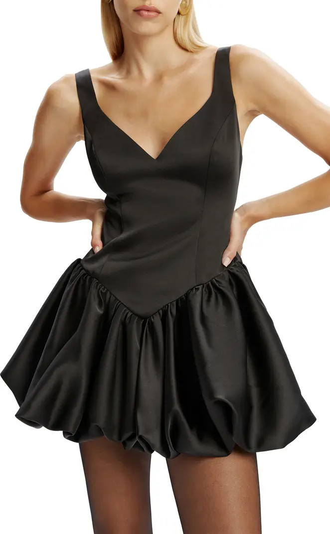 Oria Bubble Hem Satin Minidress | Nordstrom Rack