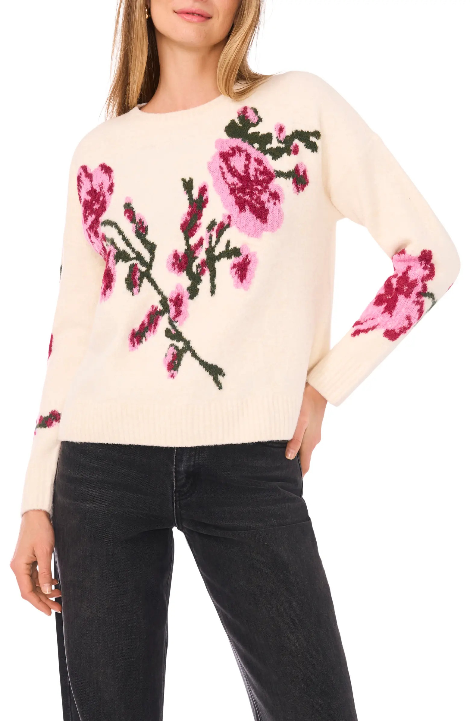 Floral Crewneck Sweater | Nordstrom Rack